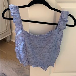 Blue crop top